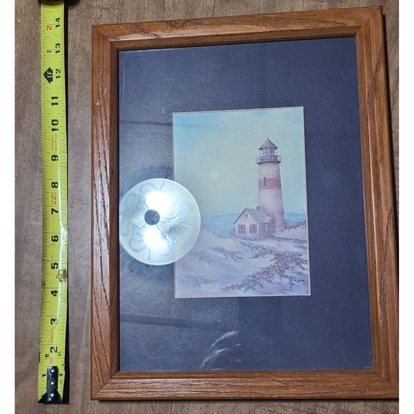 Art print: A Quiet Harbor by Sherry Masters Lighthouse 13" x 10.5" Framed - Picture 3 of 4